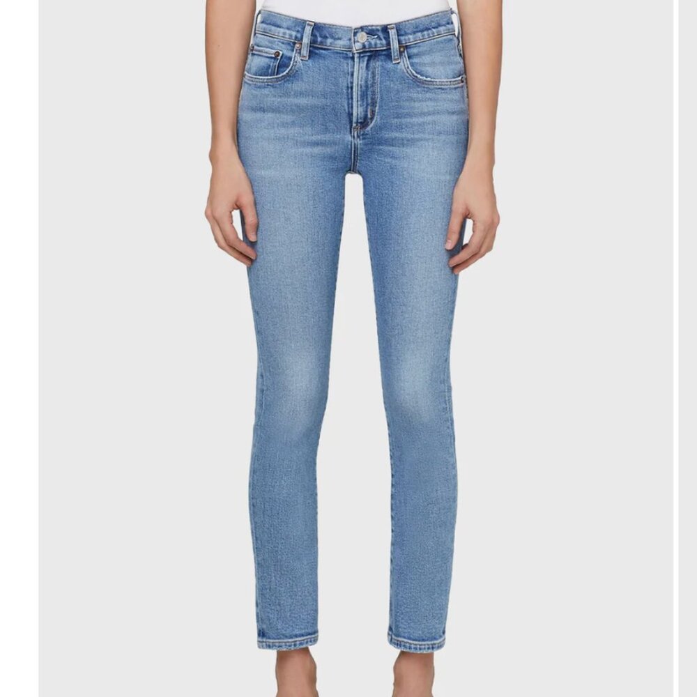 Agolde Toni Light Blue Mid-Rise stretch Skinny Jeans sz 26